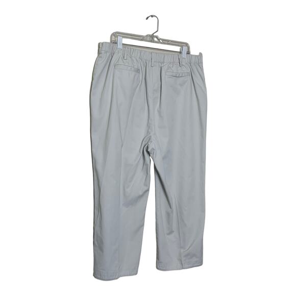 Lands' End beige cropped elastic waist pants size 18 - Picture 9 of 10